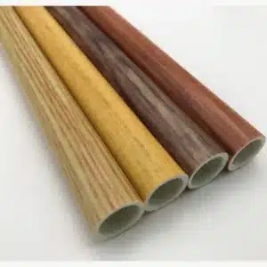 Wood-grain FRP round tubes for visible outdoor and OEM components